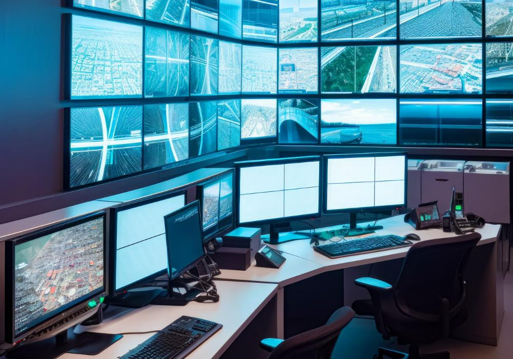 control-room-with-multiple-monitors-keyboard-desk-front-them-generative-ai